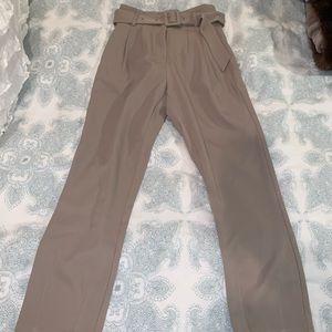 Forever 21 tan belted trousers